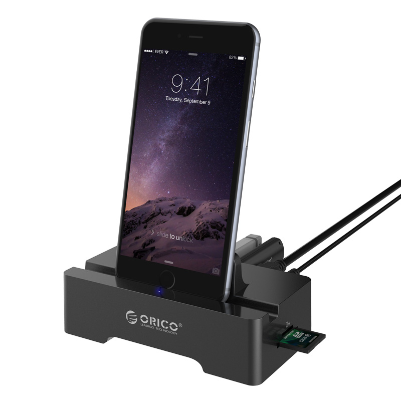 هاب 3 پورت USB 3.0 و 2 پورت شارژ و کارت ریدر