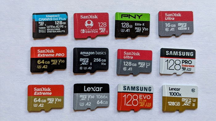 انواع سرعت مموری کارت microsd