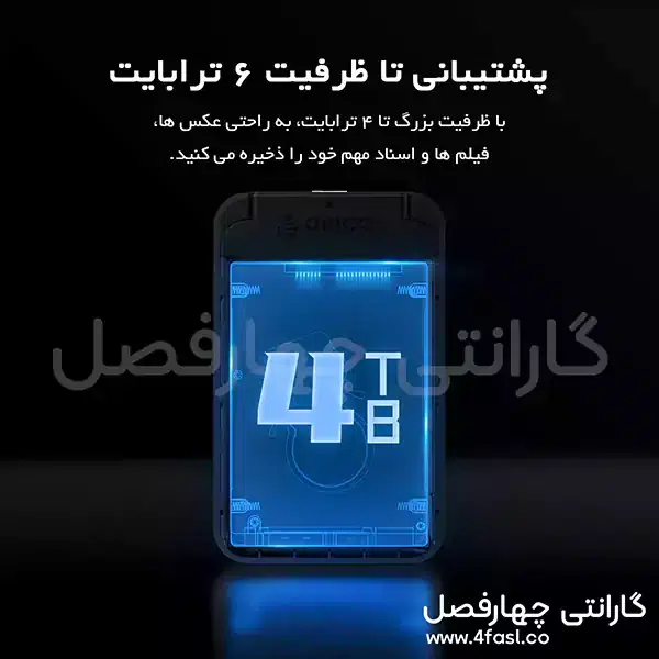 پشتیبانی تا ظرفیت حداکثر 6 ترابایت مدل 2520U3-V1