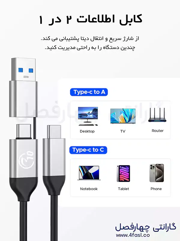 رابط انتقال Type-C باکس هارد 4 سینی 9948C3