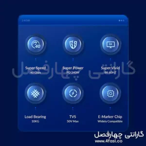 ویژگی های کابل usb4.0 اوریکو