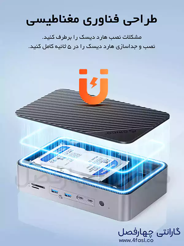 مواد آلیاژ آلومینیوم و ABS داک استیشن 10 پورت اوریکو مدل D35M2