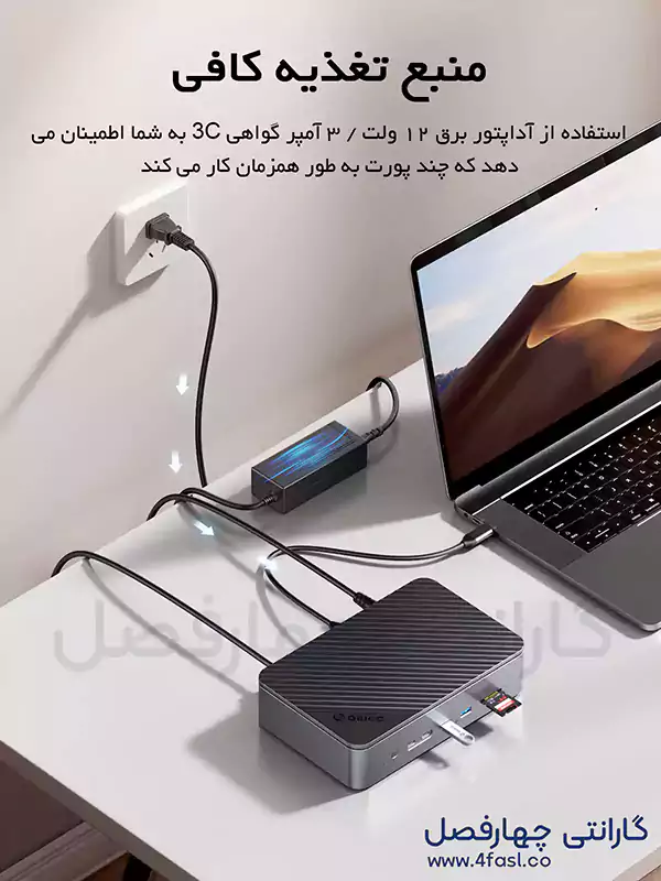 منبع تغذیه مناسب داک استیشن به همراه باکس