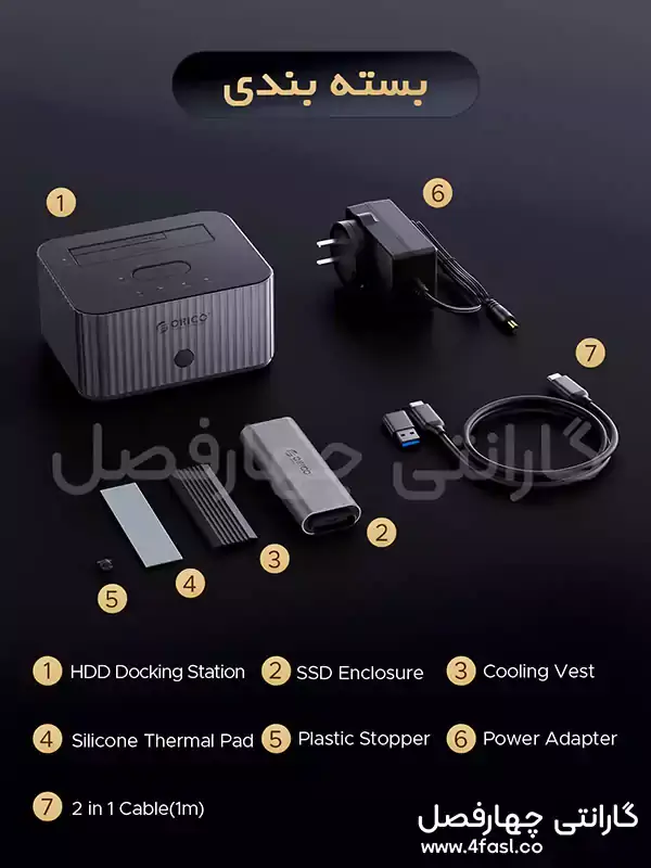 مشخصات داک 2 سینی هارد و M.2 اوریکو مدل IT28E-C