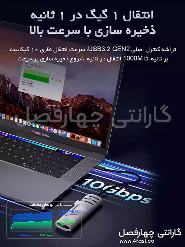 سرعت انتقال 10Gbps باکس M.2 NVMe/SATA اوریکو