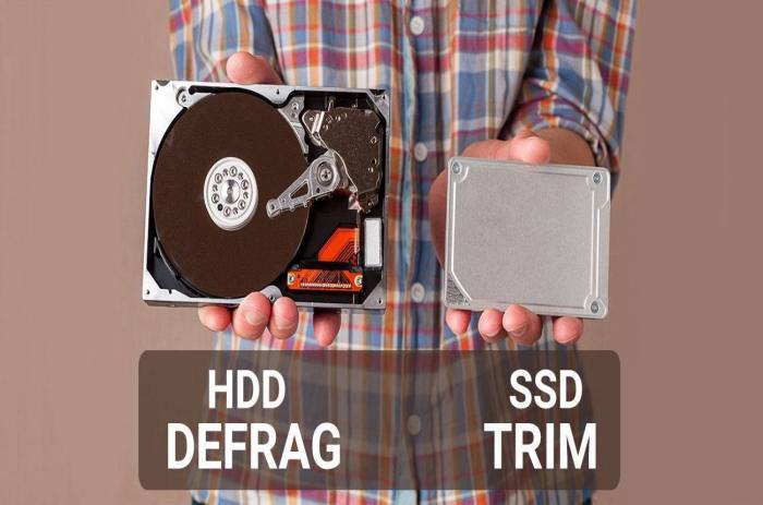 تفاوت ssd trim با defrag