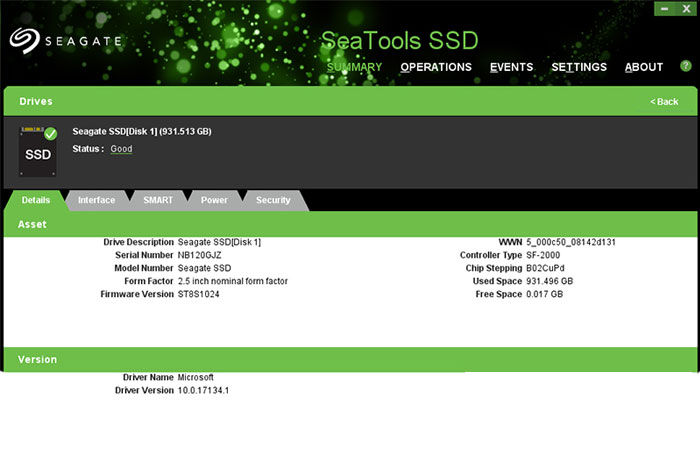 نرم افزار SeaTools یکی از برنامه های تست سلامت هارد