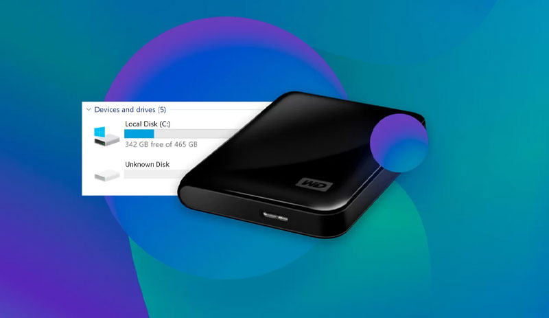 عدم شناسایی هارد اکسترنال