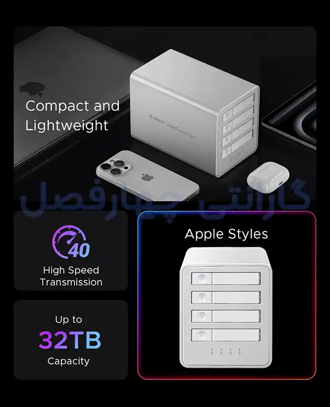 ویژگیهای ذخیره ساز 4 سینی M.2 NVMe SSD اوریکو مدل 8848U4