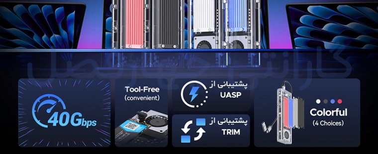 باکس M.2 NVMe SSD شفاف اوریکو مدل TCM2-G20