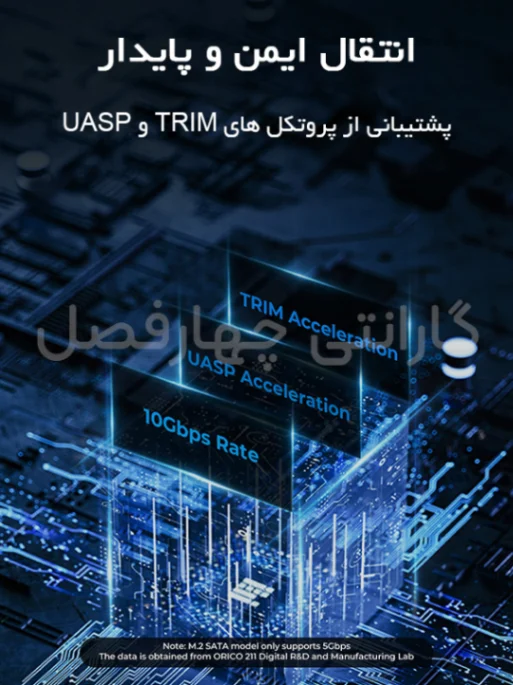 پشتیبانی از TRIM و UASP قاب SSD NVMe M.2 اوریکو مدل TXM2-C3