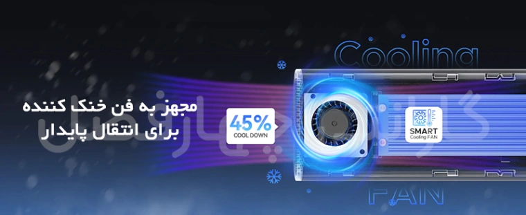 مجهز به فن خنک کننده برای انتقال پایدار قاب M.2 NVMe