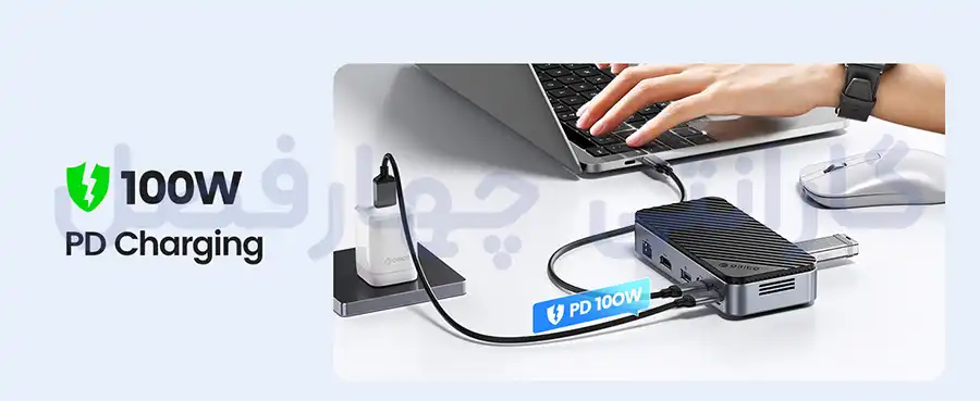 داک استیشن 10 پورت اوریکو مدل DPM2P9-V1 پشتیبانی از PD100W
