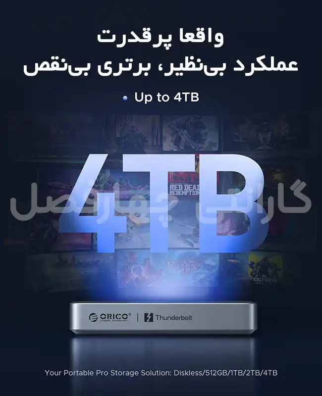 پشتیبانی از ظرفیتهای متنوع SSD NVMe باکس تاندربولت M.2 NVMe