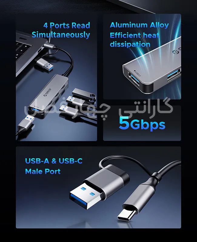 ویژگی های هاب USB-C مدل YSA8-U3