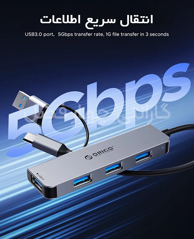 انتقال سریع اطلاعات هاب 8 پورت USB-C مدل YSA8-U3