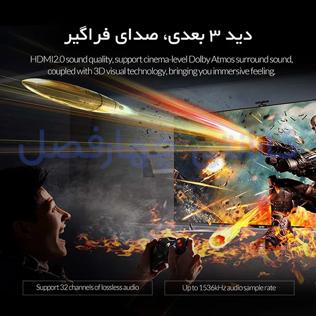 دید سه بعدی کابل HDMI و Micro HDMI اوریکو مدل GHD801-200