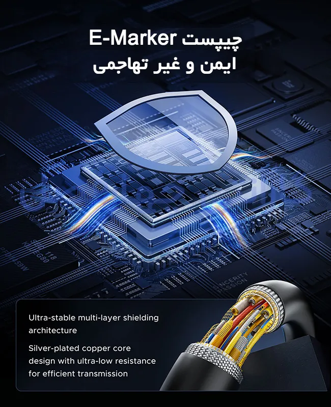 کابل Thunderbolt 5 اوریکو مدل TBZ5-15 با چیپست اورجینال