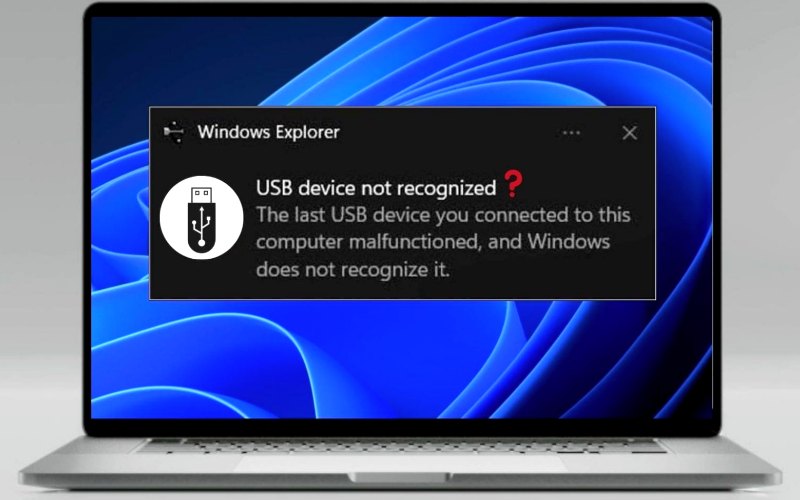 خطای شناسایی نشدن USB در ویندوز روی لپ‌تاپ